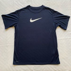 Big Kids’ Nike Dri-Fit Swoosh Shirt (Navy)